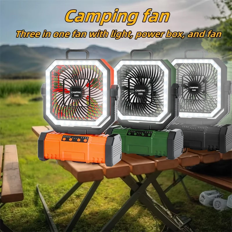 20000mAh Battery Operated Fan, Portable Rechargeable Desk/Camping Fan with LED Light and Hook, Outdoor Fan for Tent Car Trip
20000mAh Battery Operated Fan, Portable Rechargeable Desk/Camping Fan with LED Light and Hook, Outdoor Fan for Tent Car Trip