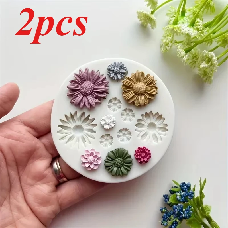 New 2pcs Flower Silicone Mold Bouquet Casting Mold DIY Decoration Chocolate Sugar Resin Candle 3D Mould Crafts Tools
New 2pcs Flower Silicone Mold Bouquet Casting Mold DIY Decoration Chocolate Sugar Resin Candle 3D Mould Crafts Tools