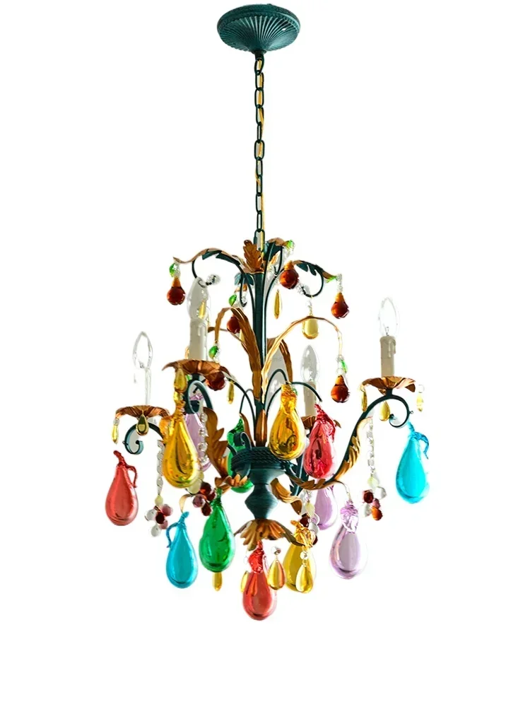 Italian art Murano glass fruit light luxury living room bedroom retro candle chandelier
Italian art Murano glass fruit light luxury living room bedroom retro candle chandelier
