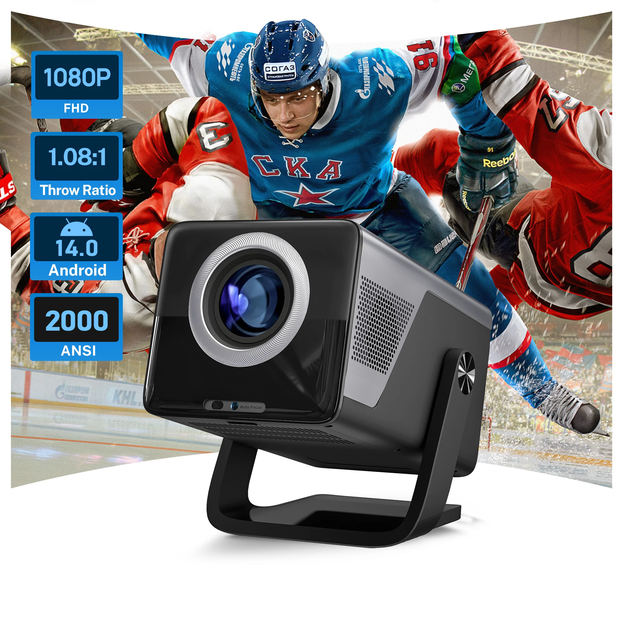 Lyncast 8K Support HD 1080P Auto Focus 2000ANSI Projector 5W Speaker Android 14 WiFi6 BT5.4 Outdoor Home Theater Projectors X7
Lyncast 8K Support HD 1080P Auto Focus 2000ANSI Projector 5W Speaker Android 14 WiFi6 BT5.4 Outdoor Home Theater Projectors X7