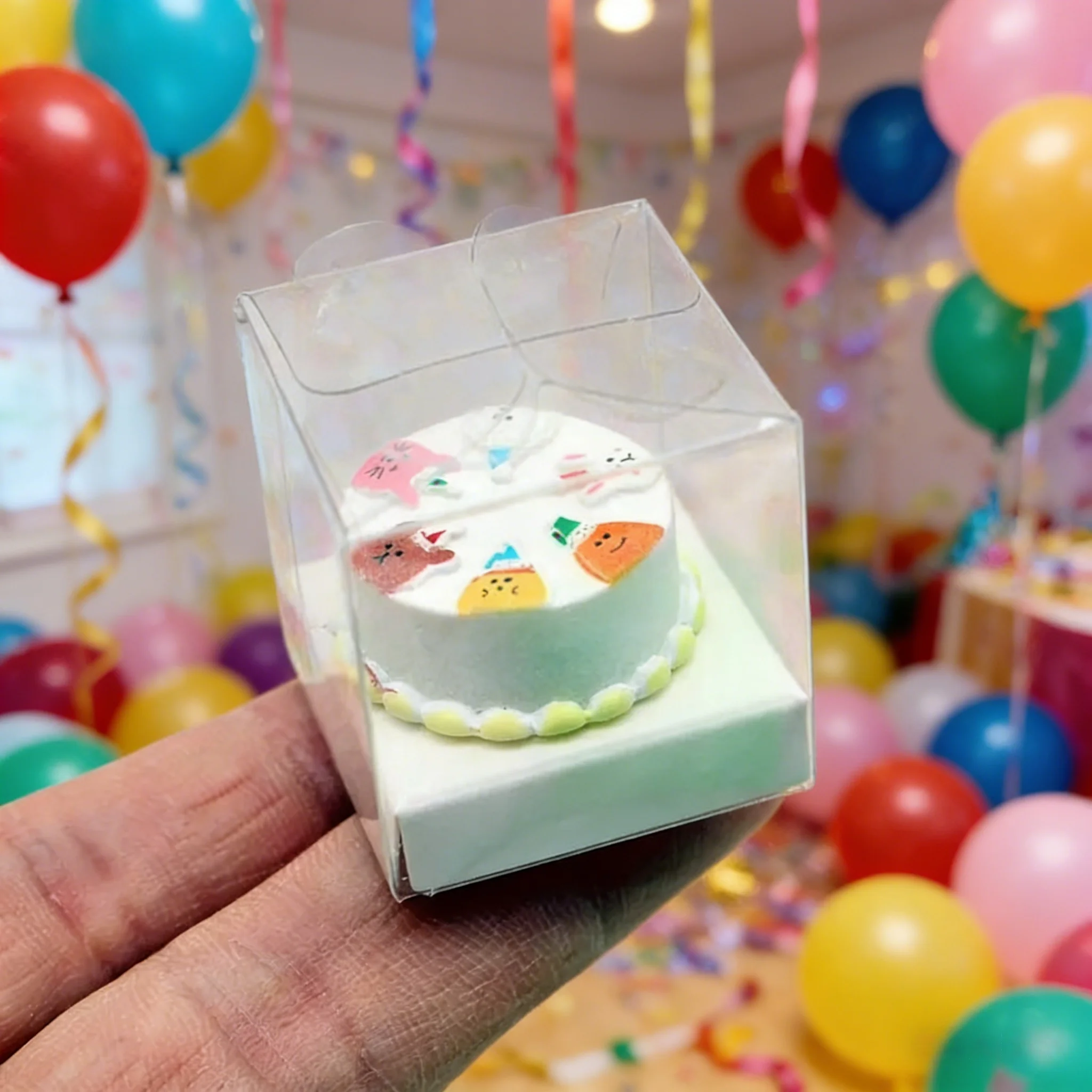 1/12 Scale Dollhouse Cartoon Cake, Miniature Decorative Detail with Clear Box, Simulation Food Accessory for Doll House
1/12 Scale Dollhouse Cartoon Cake, Miniature Decorative Detail with Clear Box, Simulation Food Accessory for Doll House