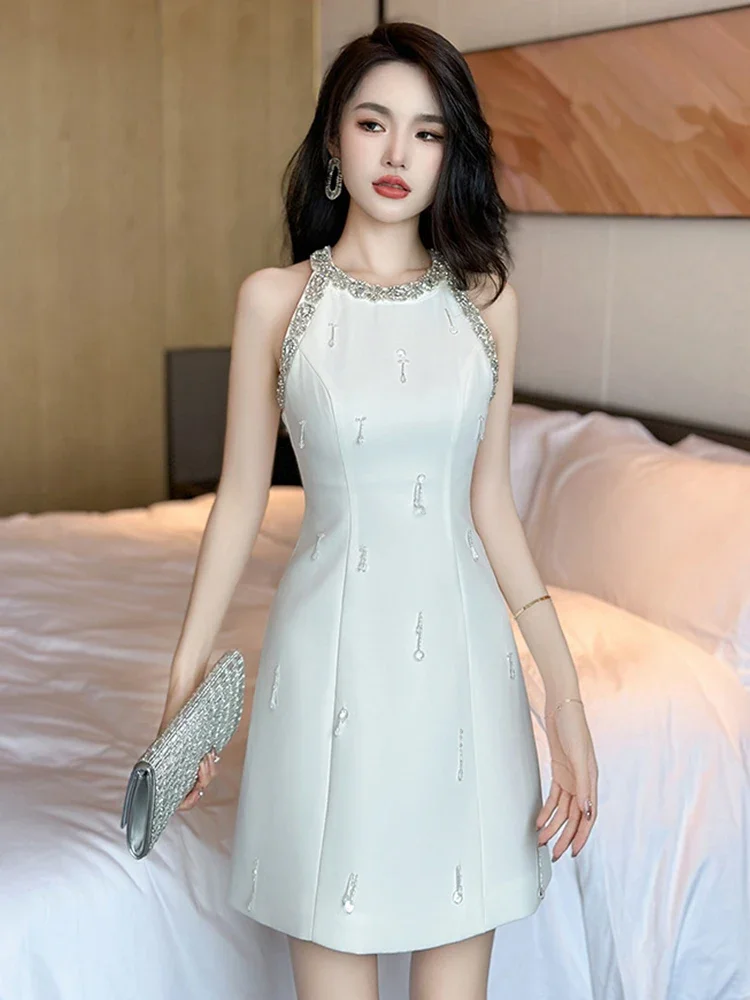 New Fashion Summer Evening Short Dress Women Ladies Clothing Elegant Luxury Chic Sexy Halter Slim Mini Party Prom Mujer Vestidos
New Fashion Summer Evening Short Dress Women Ladies Clothing Elegant Luxury Chic Sexy Halter Slim Mini Party Prom Mujer Vestidos