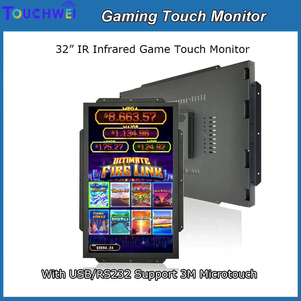 1920*1080 Vertical Display 32 Inch 3M Fire Link/Fusion 4/IGS/Bally Original Gaming Machine Use Touch Screen Monitor
1920*1080 Vertical Display 32 Inch 3M Fire Link/Fusion 4/IGS/Bally Original Gaming Machine Use Touch Screen Monitor