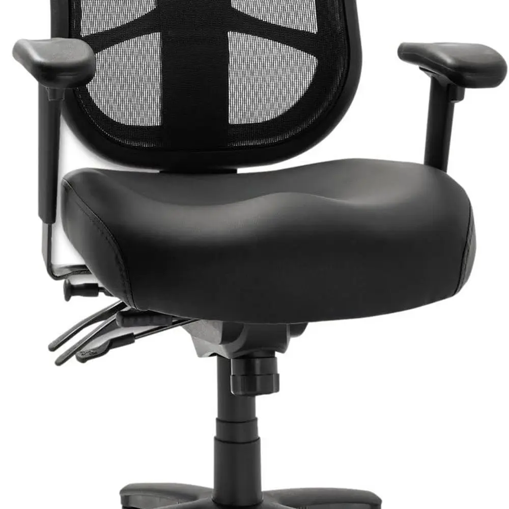 EL4215 Elusion Series Mesh Mid-Back Multifunction Chair, Black Leather
EL4215 Elusion Series Mesh Mid-Back Multifunction Chair, Black Leather