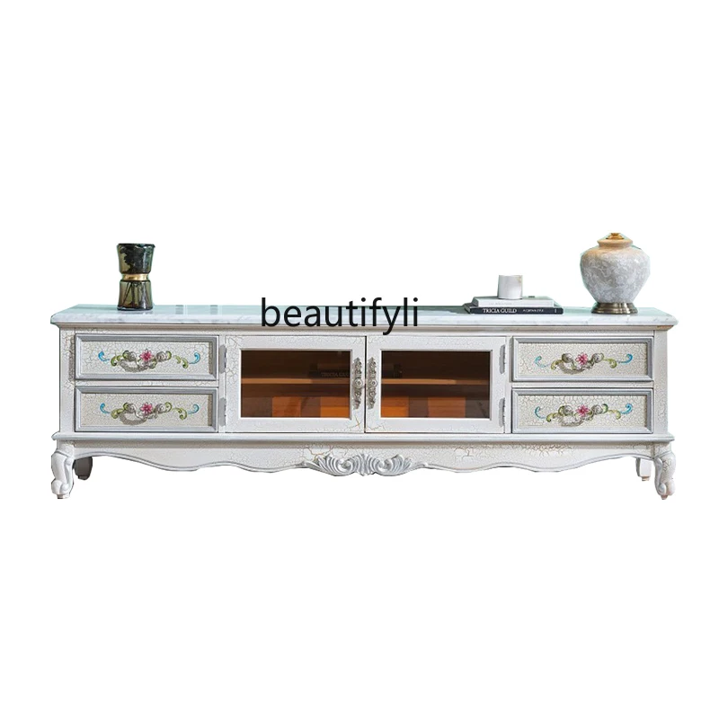 American Style Solid Wood TV Cabinet Living Room Vintage Marble Desktop TV Cabinet and Tea Table Wine Cabinet Combination
American Style Solid Wood TV Cabinet Living Room Vintage Marble Desktop TV Cabinet and Tea Table Wine Cabinet Combination