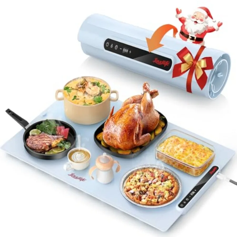 Electric Warming Mat for Food, Roll-Up Silicone Heating Pad with 7 Adjustable Tempmaster Levels, Foldable Warming Tray for Coun
Electric Warming Mat for Food, Roll-Up Silicone Heating Pad with 7 Adjustable Tempmaster Levels, Foldable Warming Tray for Coun