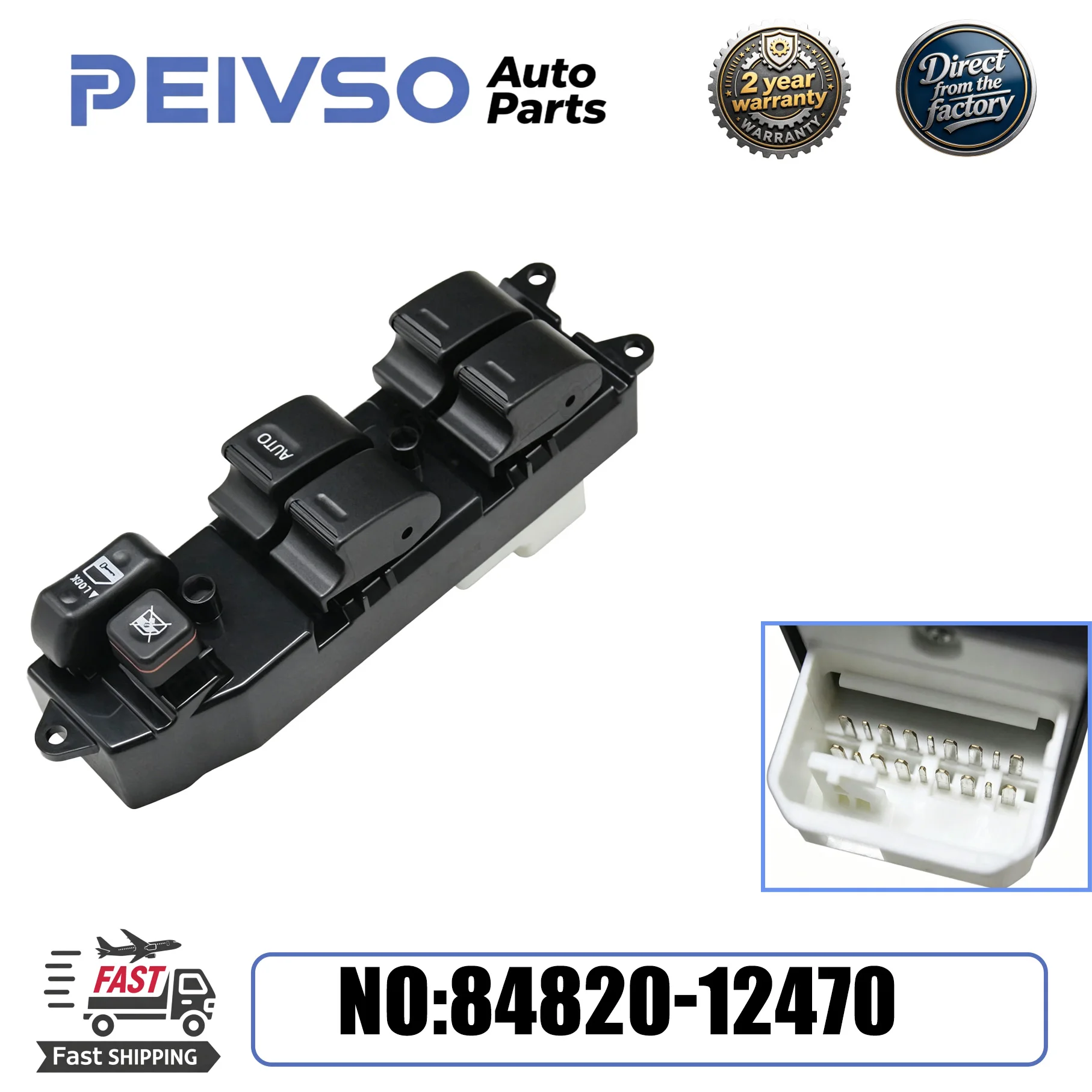 84820-12470 High-Quality RHD Front Right Power Window Switch Fit For Toyota Corolla CE120 NZE12# ZZE121 ZZE12 8482012470
84820-12470 High-Quality RHD Front Right Power Window Switch Fit For Toyota Corolla CE120 NZE12# ZZE121 ZZE12 8482012470