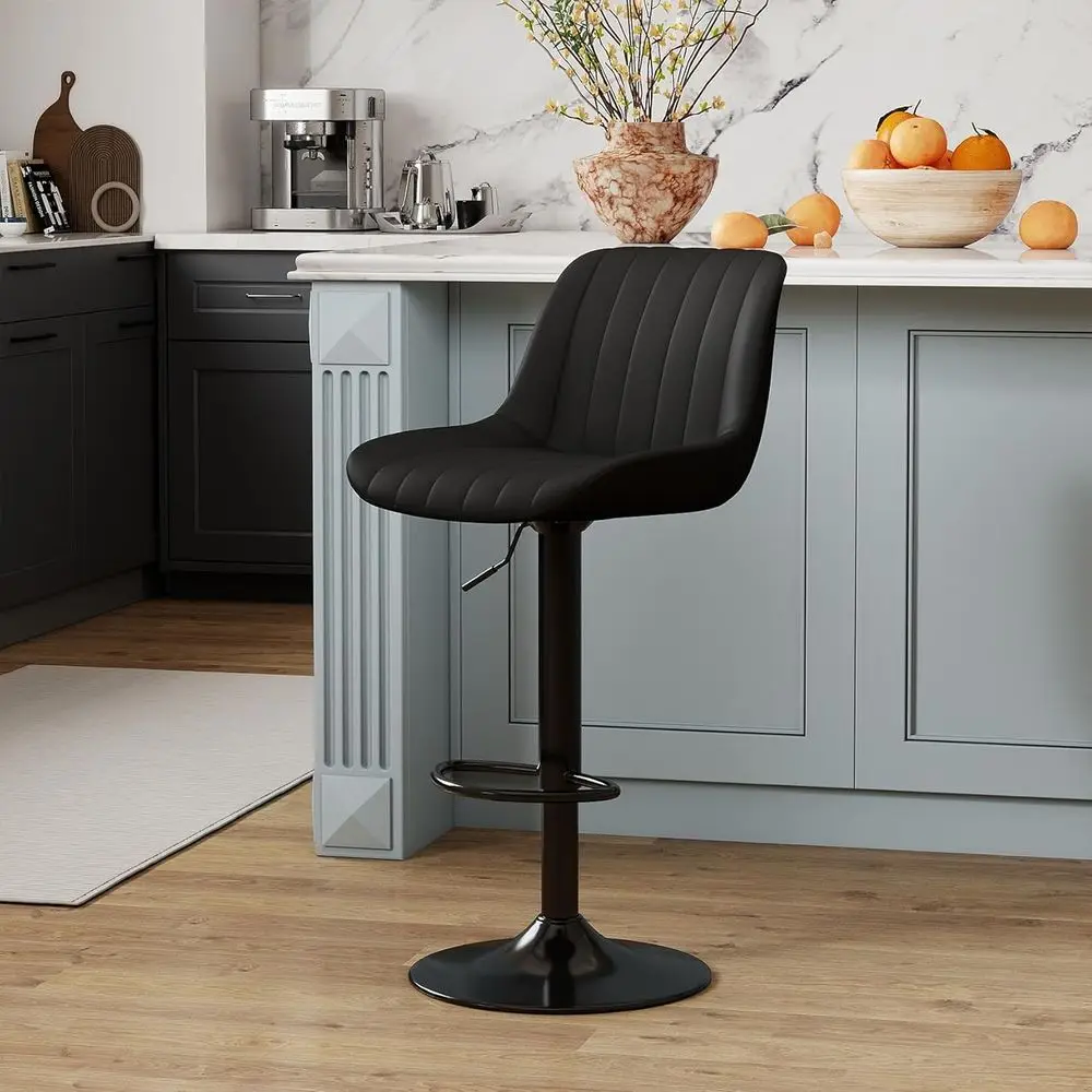Bar Stools Set o 1, Swivel Counter Height Barstools with Back, Adjustable PU Leather Bar Chairs, ern ArmlKitchen Island Stool, B
Bar Stools Set o 1, Swivel Counter Height Barstools with Back, Adjustable PU Leather Bar Chairs, ern ArmlKitchen Island Stool, B