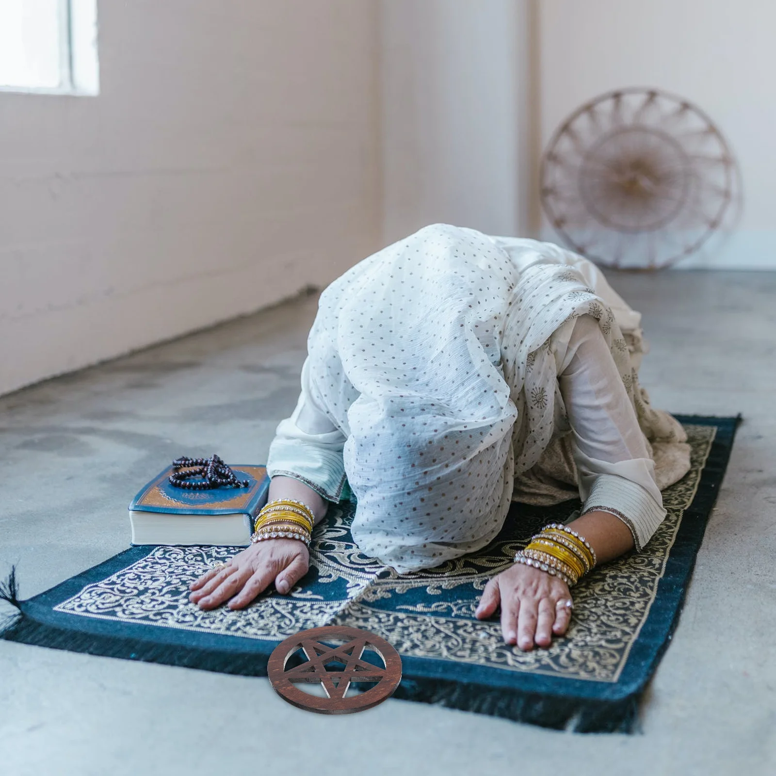 Wooden Pentagram Altar Tile Home Altar Decoration Religious Tray Spiritual Stabilizer Yoga Accessory
Wooden Pentagram Altar Tile Home Altar Decoration Religious Tray Spiritual Stabilizer Yoga Accessory