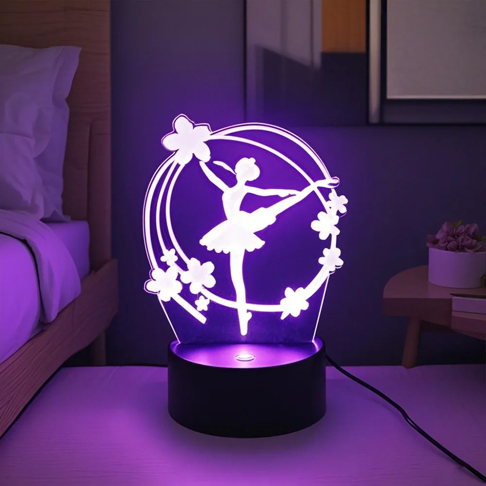 USB Powered Table lamp In Ballerina Shape Night Light with Flower Ring 7 &16 Color Changing LED Lights For Romantic Bedroom
USB Powered Table lamp In Ballerina Shape Night Light with Flower Ring 7 &16 Color Changing LED Lights For Romantic Bedroom