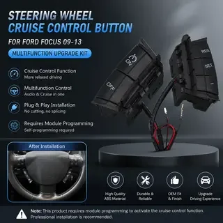 Compatible with Ford 2009-2013 classic Focus multifunction steering wheel button cruise control modification parts
Compatible with Ford 2009-2013 classic Focus multifunction steering wheel button cruise control modification parts