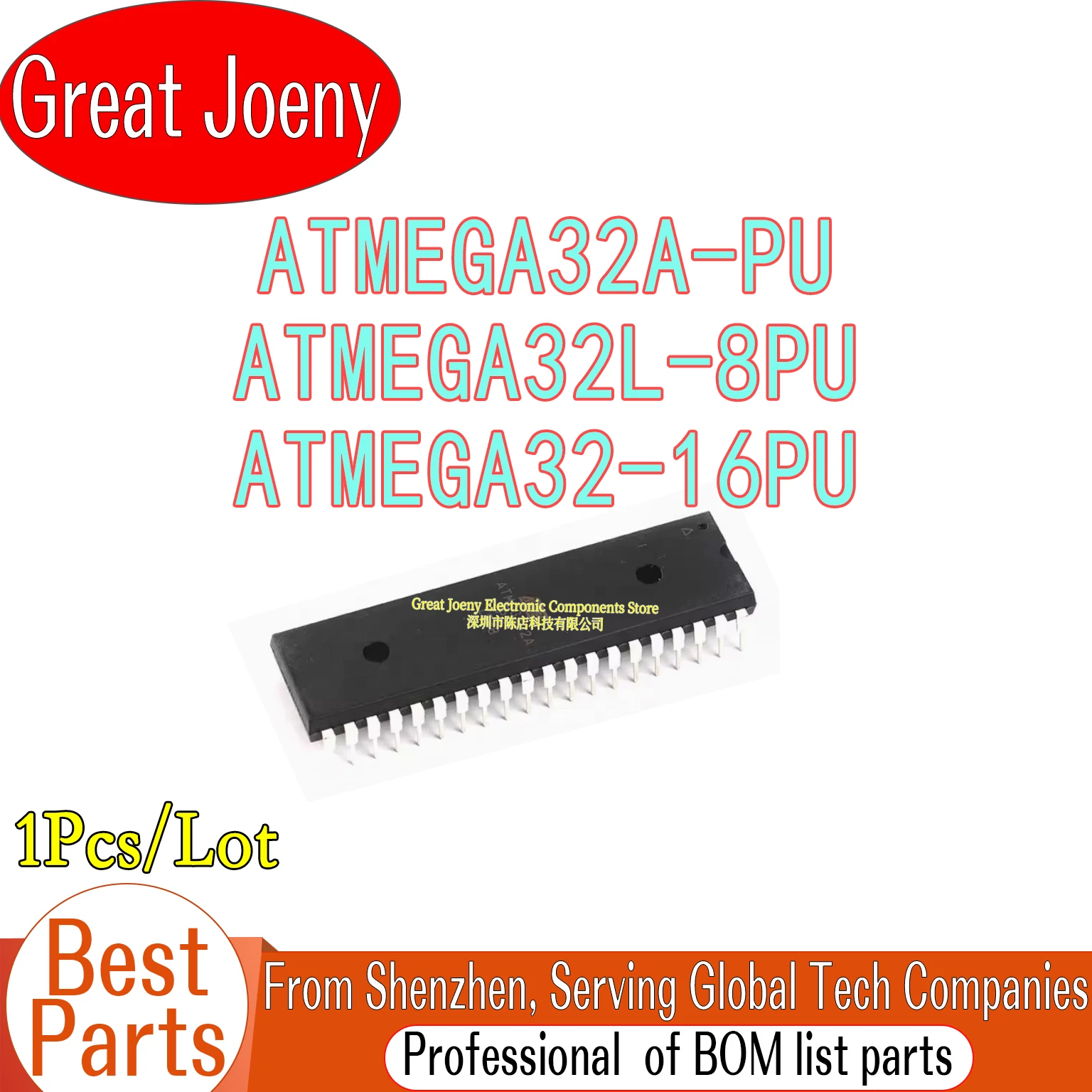 ATMEGA32 ATMEGA32L ATMEGA32A ATMEGA32A-PU ATMEGA32L-8PU ATMEGA32-16PU IC MCU Chipset
ATMEGA32 ATMEGA32L ATMEGA32A ATMEGA32A-PU ATMEGA32L-8PU ATMEGA32-16PU IC MCU Chipset