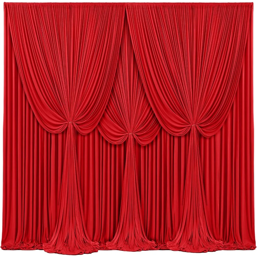 4 Panels Red Backdrop Curtains for Wedding Party Wrinkle Free Backdrops Curtain Drapes Fabric Decorations Blackout Curtains
4 Panels Red Backdrop Curtains for Wedding Party Wrinkle Free Backdrops Curtain Drapes Fabric Decorations Blackout Curtains