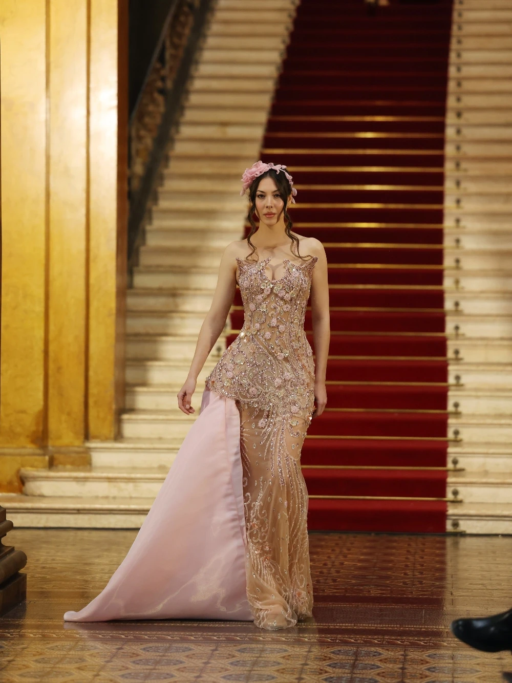 Sparkly Pink Floral Evening Dress Beading Strapless Customized Cocktail Gown Fashion Dainty Dreamy Red Carpet Galas Women Wear
Sparkly Pink Floral Evening Dress Beading Strapless Customized Cocktail Gown Fashion Dainty Dreamy Red Carpet Galas Women Wear