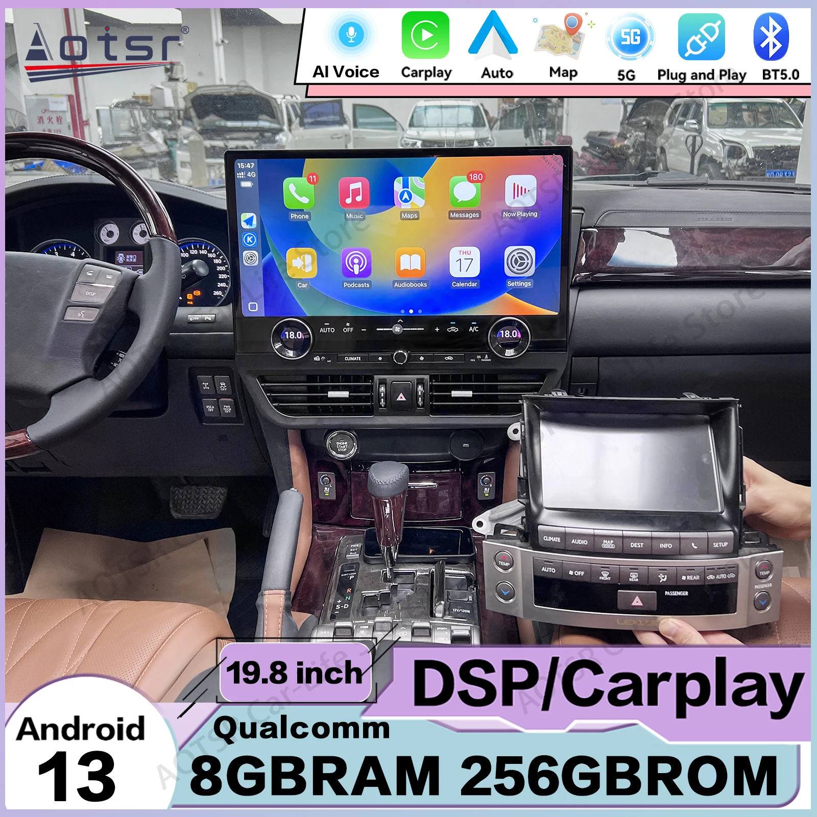 For Lexus LX570 2007~2015 19.8 Inch Android Multimedia Car Radio GPS Navigation Audio Stereo Receiver Head Unit Carplay Offline
For Lexus LX570 2007~2015 19.8 Inch Android Multimedia Car Radio GPS Navigation Audio Stereo Receiver Head Unit Carplay Offline