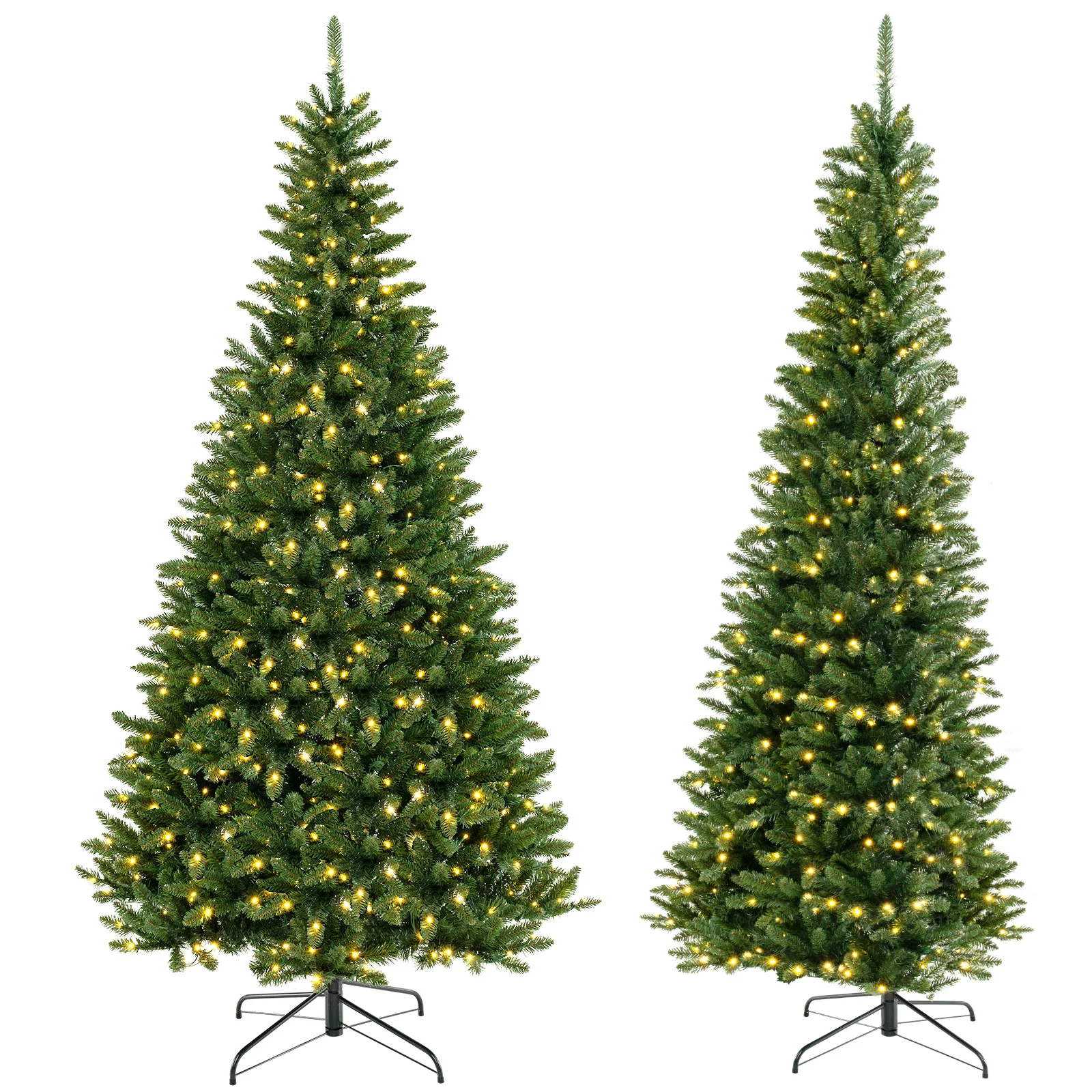 8 FT Pre-Lit Artificial Christmas Tree w/ 360 Warm White LED Lights Metal Stand
8 FT Pre-Lit Artificial Christmas Tree w/ 360 Warm White LED Lights Metal Stand