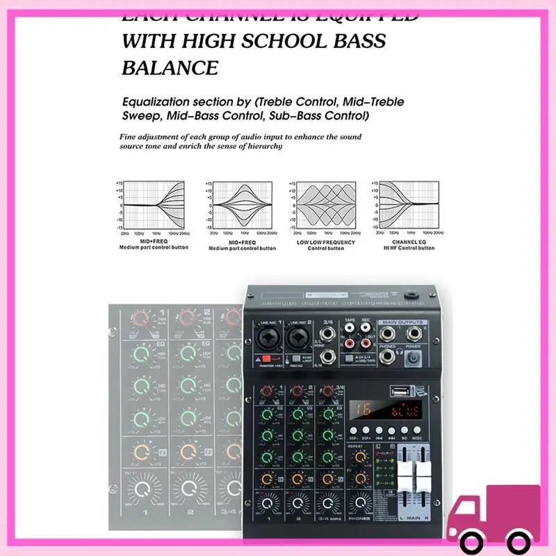 Compact HM-4M 4 Channel Studio Audio Mixer Sound Mixing Console For PC Recording DJ Stage Family KTV Campus Speech Meeting
Compact HM-4M 4 Channel Studio Audio Mixer Sound Mixing Console For PC Recording DJ Stage Family KTV Campus Speech Meeting