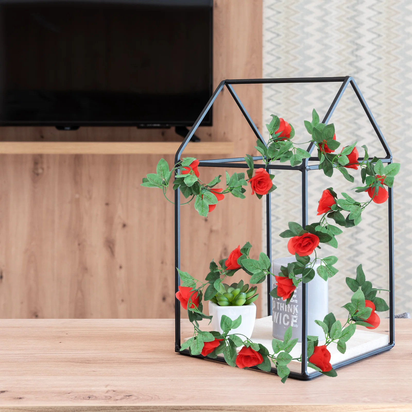 Simulated Rose Rattan Fake Garland Flower Vines for Decoration Artificial Realistic
Simulated Rose Rattan Fake Garland Flower Vines for Decoration Artificial Realistic