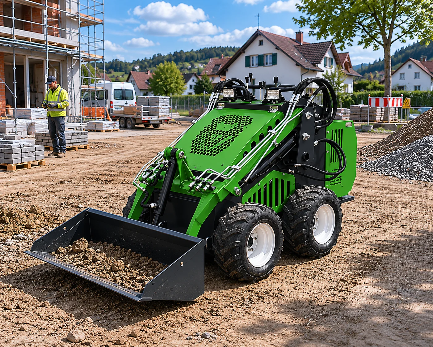Custom 380E Wheel Skid Steer Loader with Bucket for Farm Construction CE Euro 5 Diesel Engine
Custom 380E Wheel Skid Steer Loader with Bucket for Farm Construction CE Euro 5 Diesel Engine