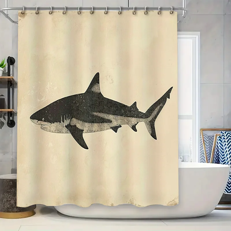 Large Shark Shower Curtain Waterproof Fabric Decor Bathroom Decorative Print Home Decoration Wall Hanging for Kids Adults Beige
Large Shark Shower Curtain Waterproof Fabric Decor Bathroom Decorative Print Home Decoration Wall Hanging for Kids Adults Beige