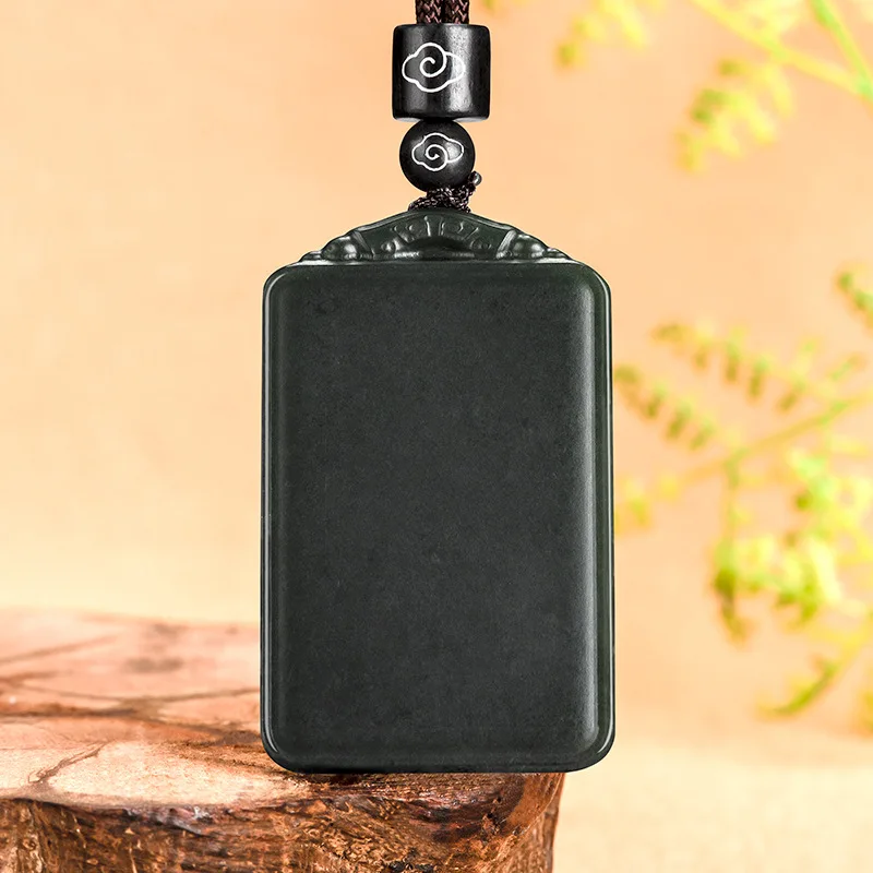 Natural Old Material Hotan Ink Jade Wushi Brand Jadeite Pendant Buddha Statue Male's Charms Female's Jewelry Drop Shipping
Natural Old Material Hotan Ink Jade Wushi Brand Jadeite Pendant Buddha Statue Male's Charms Female's Jewelry Drop Shipping