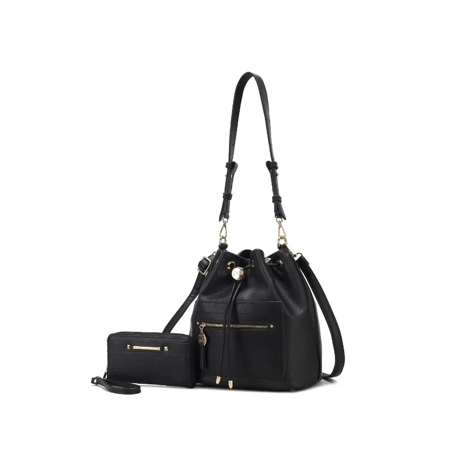 MKF Collection Larissa Vegan Leather Women's Bucket Bag with Wallet Bucket Handbag Tote Shoulder Crossbody for Women
MKF Collection Larissa Vegan Leather Women's Bucket Bag with Wallet Bucket Handbag Tote Shoulder Crossbody for Women