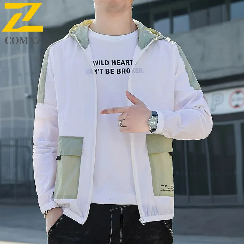 Summer Lightweight Jacket Men's Casual Waterproof Sports Quick-drying Windproof Skin Clothes Work Camping Sunscreen Hooded Coat
Summer Lightweight Jacket Men's Casual Waterproof Sports Quick-drying Windproof Skin Clothes Work Camping Sunscreen Hooded Coat
