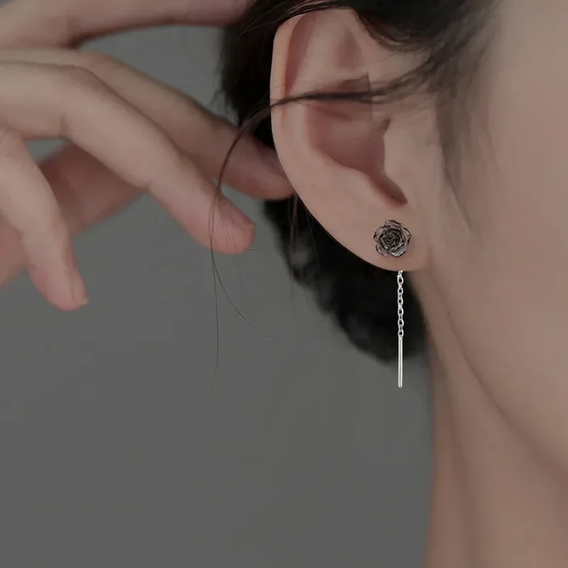 PONYKISS 925 Silver Colorful Rose Cute Plant Stud Earring for Women Minimalist Fine Jewelry Piercing Screw Bead Accessories
PONYKISS 925 Silver Colorful Rose Cute Plant Stud Earring for Women Minimalist Fine Jewelry Piercing Screw Bead Accessories