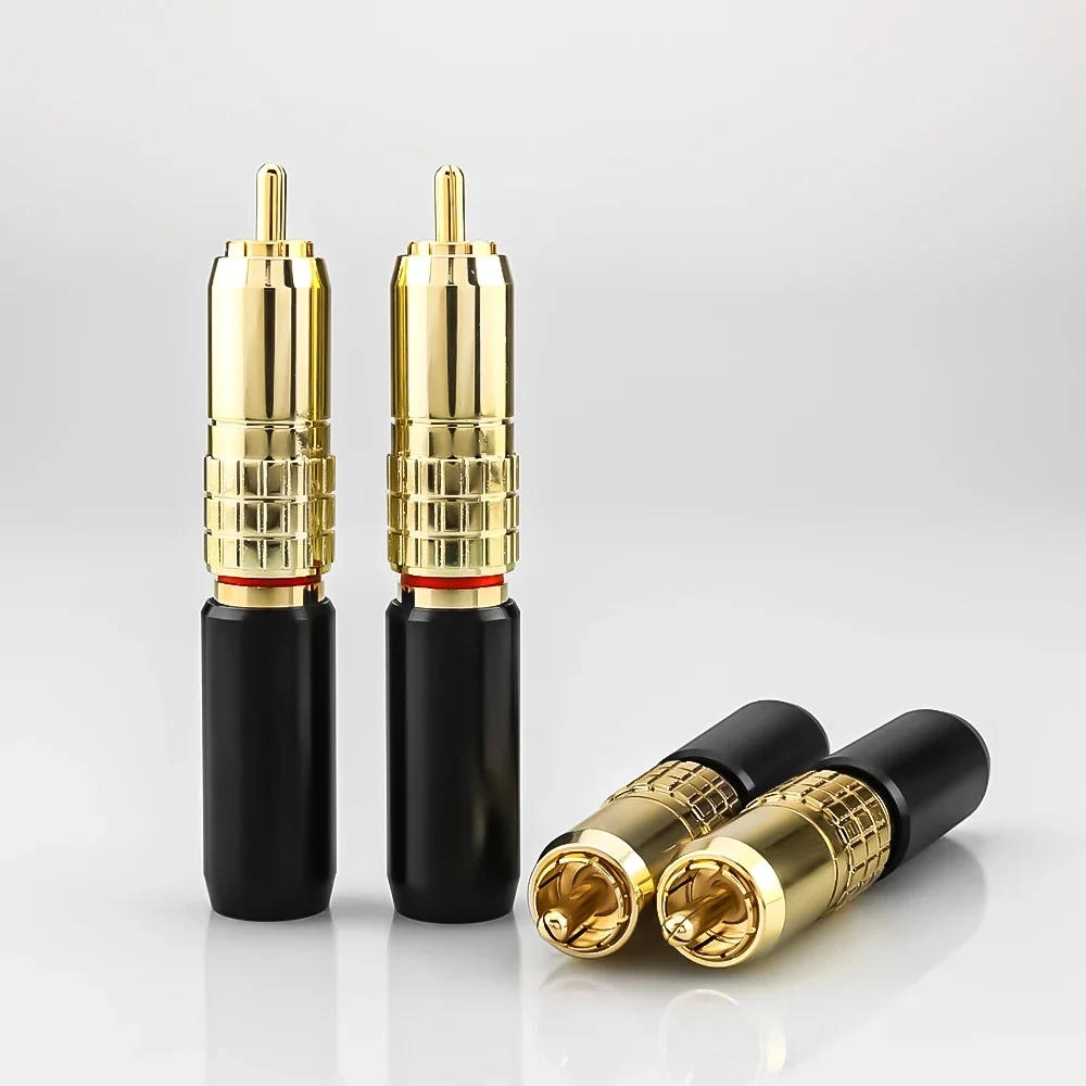 Audiocrast Hifi Audio Signal Cable RCA Plug Pure copper gold plated RCA Connector
Audiocrast Hifi Audio Signal Cable RCA Plug Pure copper gold plated RCA Connector