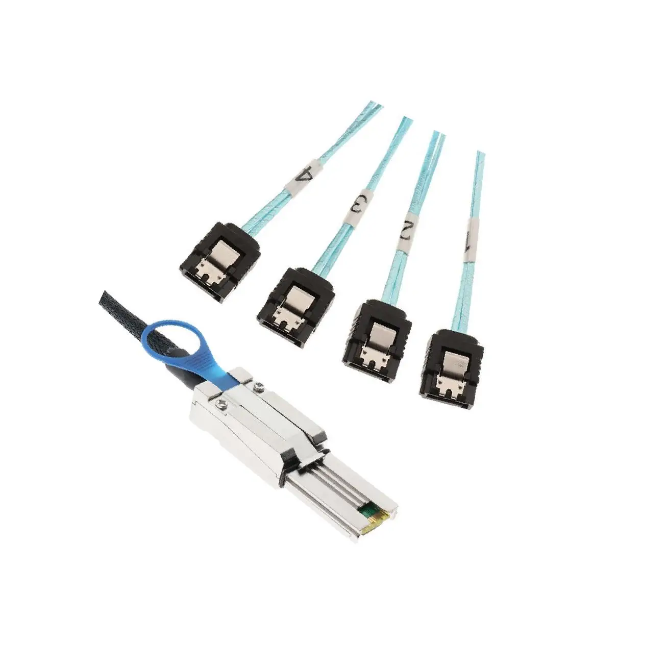 Mini-SAS 26P SFF-8088 TO 4x SATA 7Pin 6 Gb/s кабель адаптера 30agw и защелка 0,5 M
Mini-SAS 26P SFF-8088 TO 4x SATA 7Pin 6 Gb/s кабель адаптера 30agw и защелка 0,5 M