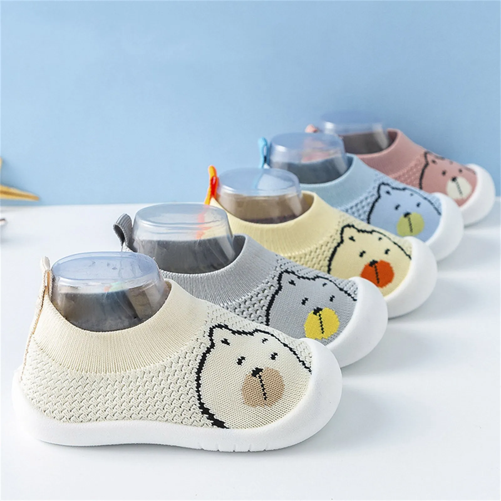 Toddler Knitted Sock Shoes Cartoon Bear Design Breathable Mesh Soft Sole First Walkers for Babie Breathable Mesh Baby Girl Shoes
Toddler Knitted Sock Shoes Cartoon Bear Design Breathable Mesh Soft Sole First Walkers for Babie Breathable Mesh Baby Girl Shoes