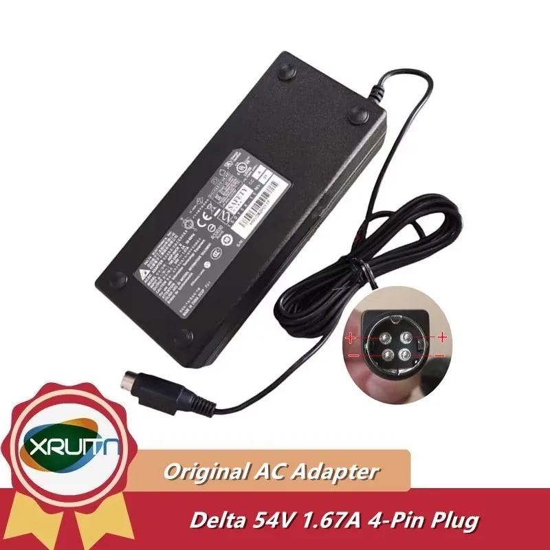 Genuine DELTA AC/DC Adapter ADP-90CR B ADP-90DR B 4PIN Power Supply 54V 1.67A Charger
Genuine DELTA AC/DC Adapter ADP-90CR B ADP-90DR B 4PIN Power Supply 54V 1.67A Charger