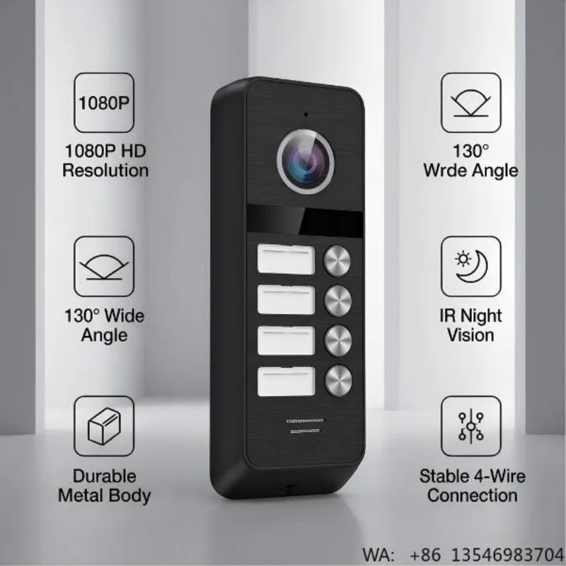 Waterproof Video Doorbell Camera with Day Night Vision Home Security Video Door Phone Intercom for Home Use
Waterproof Video Doorbell Camera with Day Night Vision Home Security Video Door Phone Intercom for Home Use