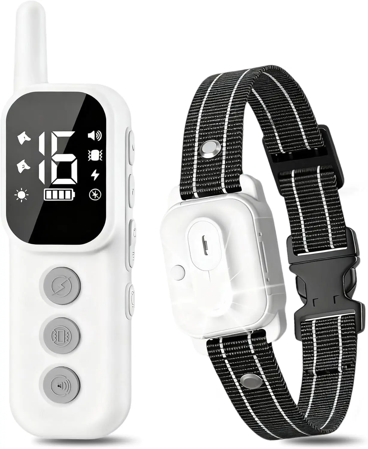 Dog Shock Collar 3300ft Remote Training for Dogs 8-150lbs, IPX7 Waterproof Rechargeable with Beep/Vibration/Safe Static & LED
Dog Shock Collar 3300ft Remote Training for Dogs 8-150lbs, IPX7 Waterproof Rechargeable with Beep/Vibration/Safe Static & LED