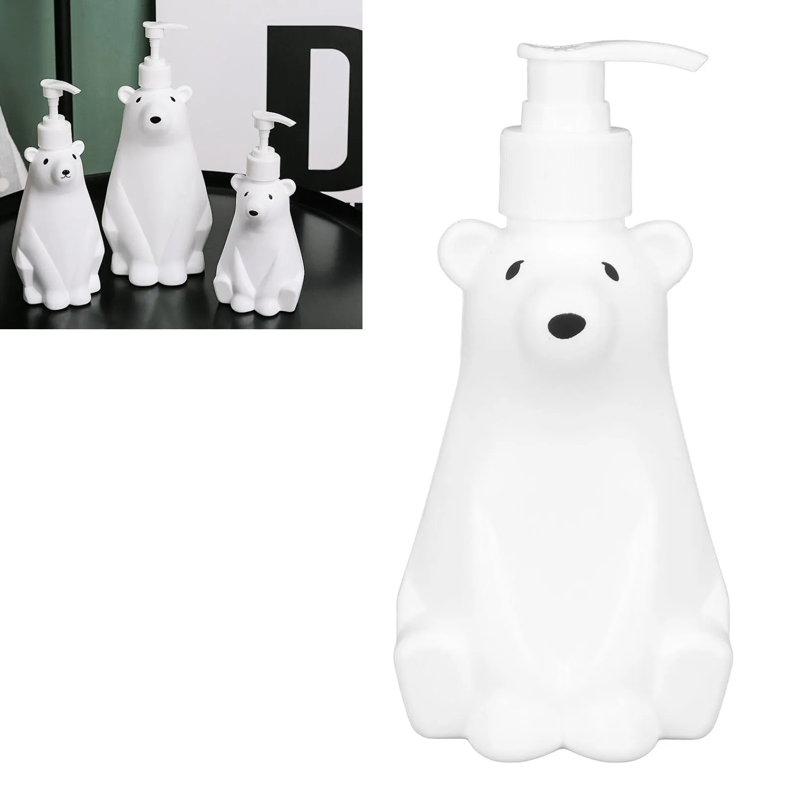 White Bear Shampoo Dispenser Pump Bottle PP PE Refillable Soap Dispenser for Bathroom Washroom Toilet Shower Gel Lotion
White Bear Shampoo Dispenser Pump Bottle PP PE Refillable Soap Dispenser for Bathroom Washroom Toilet Shower Gel Lotion