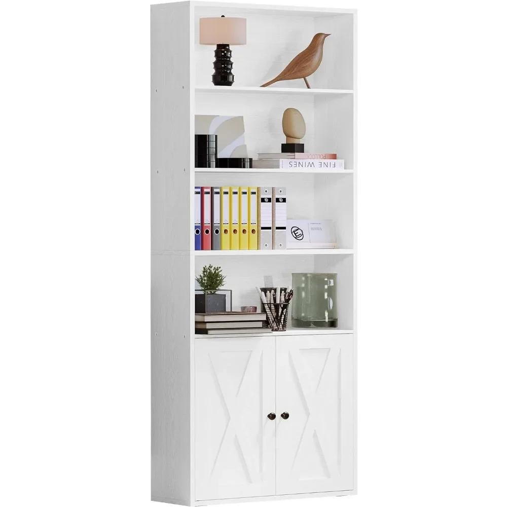 Industrial Bookshelves and Bookcases with Doors Floor Standing 6 Shelf Display Storage Shelves 70 in Tall Bookcase Home Decor
Industrial Bookshelves and Bookcases with Doors Floor Standing 6 Shelf Display Storage Shelves 70 in Tall Bookcase Home Decor
