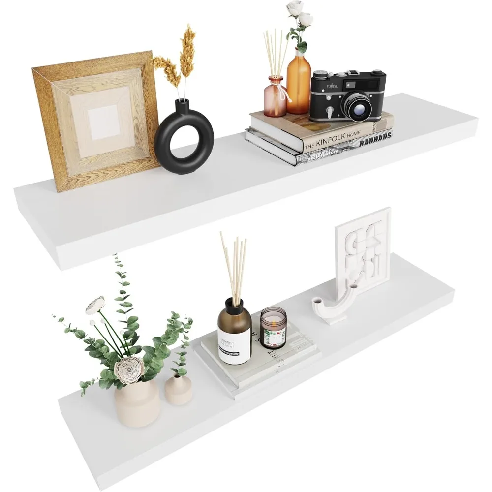 Floating Shelves for Wall White Wood Wall Shelf for Bedroom, 36 Inch Wall Mounted Floating Shelves for Bathroom Living Room
Floating Shelves for Wall White Wood Wall Shelf for Bedroom, 36 Inch Wall Mounted Floating Shelves for Bathroom Living Room