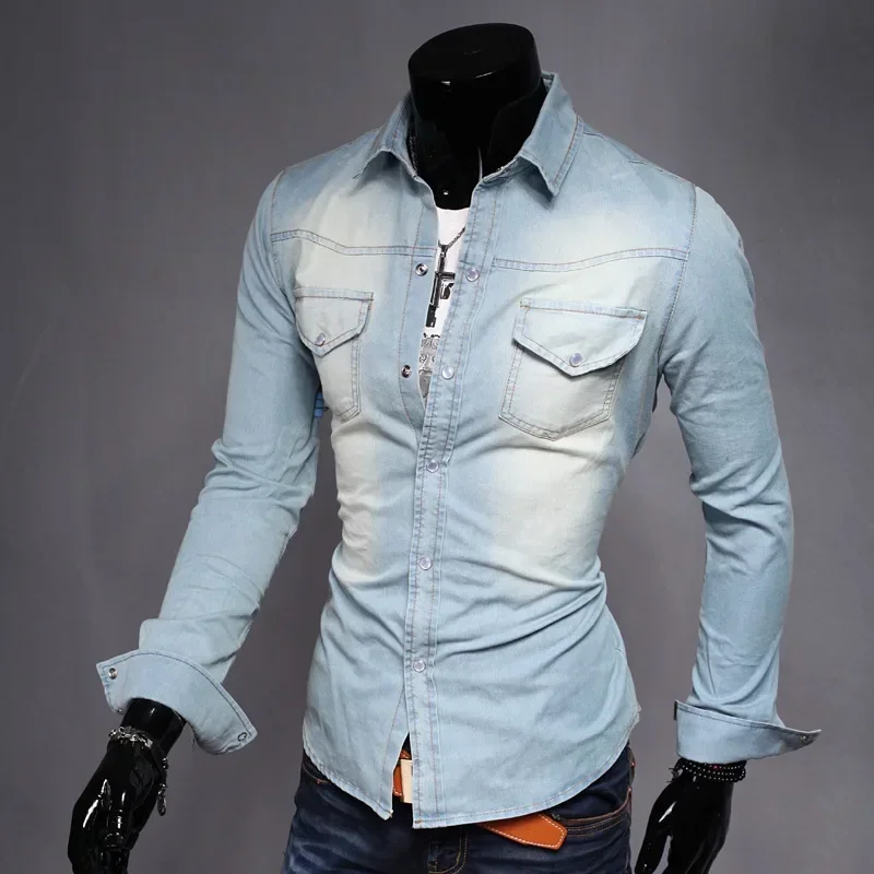 MRMT 2025 Brand New Men's Denim Shirt Gradient Pocket Slim Shirts for Male Long Sleeve Men Tops Shirts Man Washed Denim Shirts
MRMT 2025 Brand New Men's Denim Shirt Gradient Pocket Slim Shirts for Male Long Sleeve Men Tops Shirts Man Washed Denim Shirts