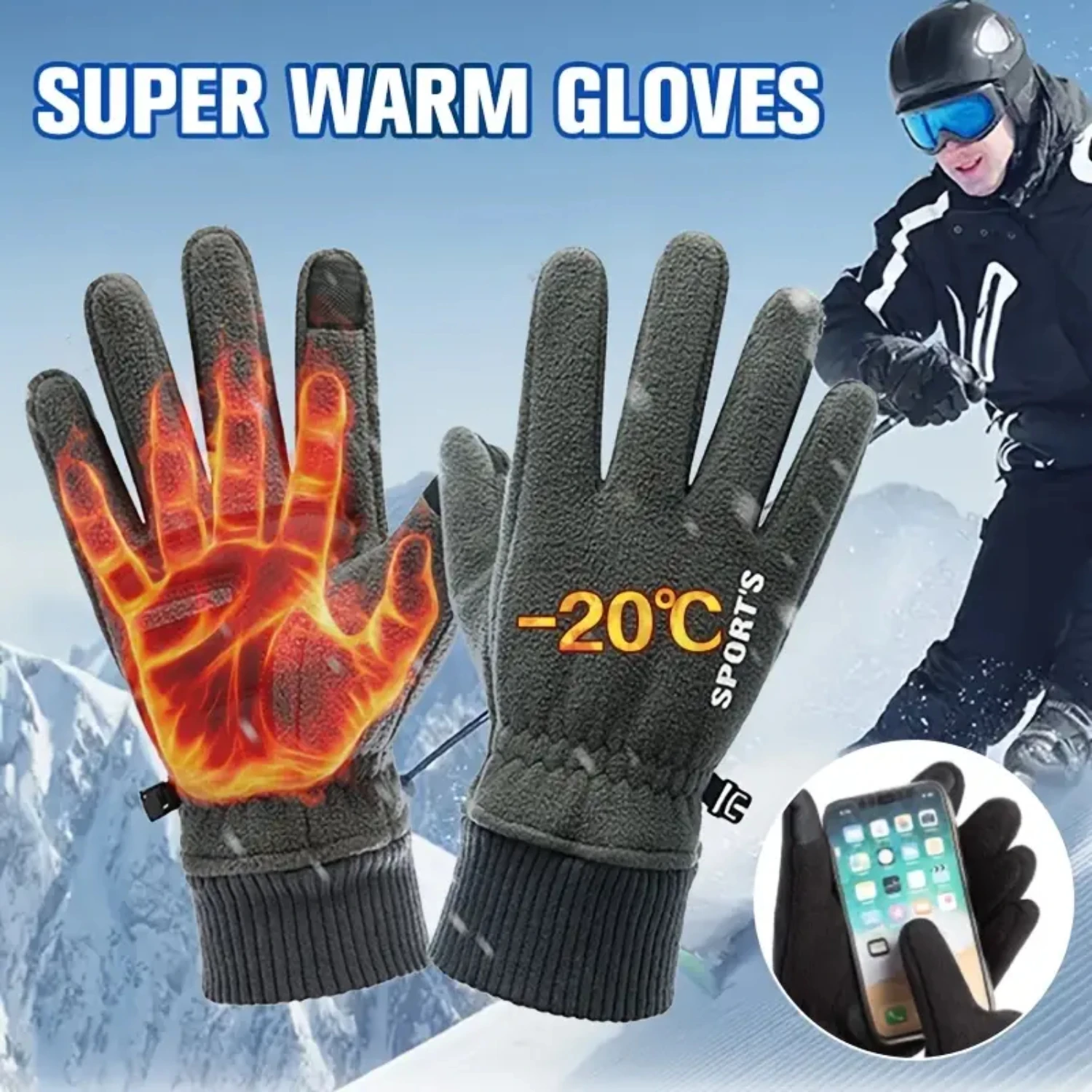 Thickened Men's Warm and Cozy Double-sided Velvet Windproof Winter Touch Screen Gloves for Driving and Outdoor Activities with N
Thickened Men's Warm and Cozy Double-sided Velvet Windproof Winter Touch Screen Gloves for Driving and Outdoor Activities with N