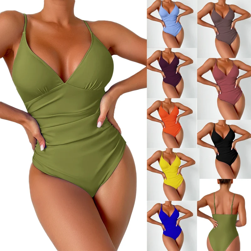 Women's One-piece Swimsuit Deep V-neck Solid Sexy Swimsuit with Breast Pad Tight Backless New Summer Beach Swimwear Купальник
Women's One-piece Swimsuit Deep V-neck Solid Sexy Swimsuit with Breast Pad Tight Backless New Summer Beach Swimwear Купальник