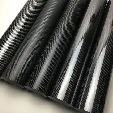 Carbon Fiber Vinyl Wrap Matte Black Glossy Carbon Fiber Vinyl Wrap Film Car Stickers Decal for Motorcycle Vehicle