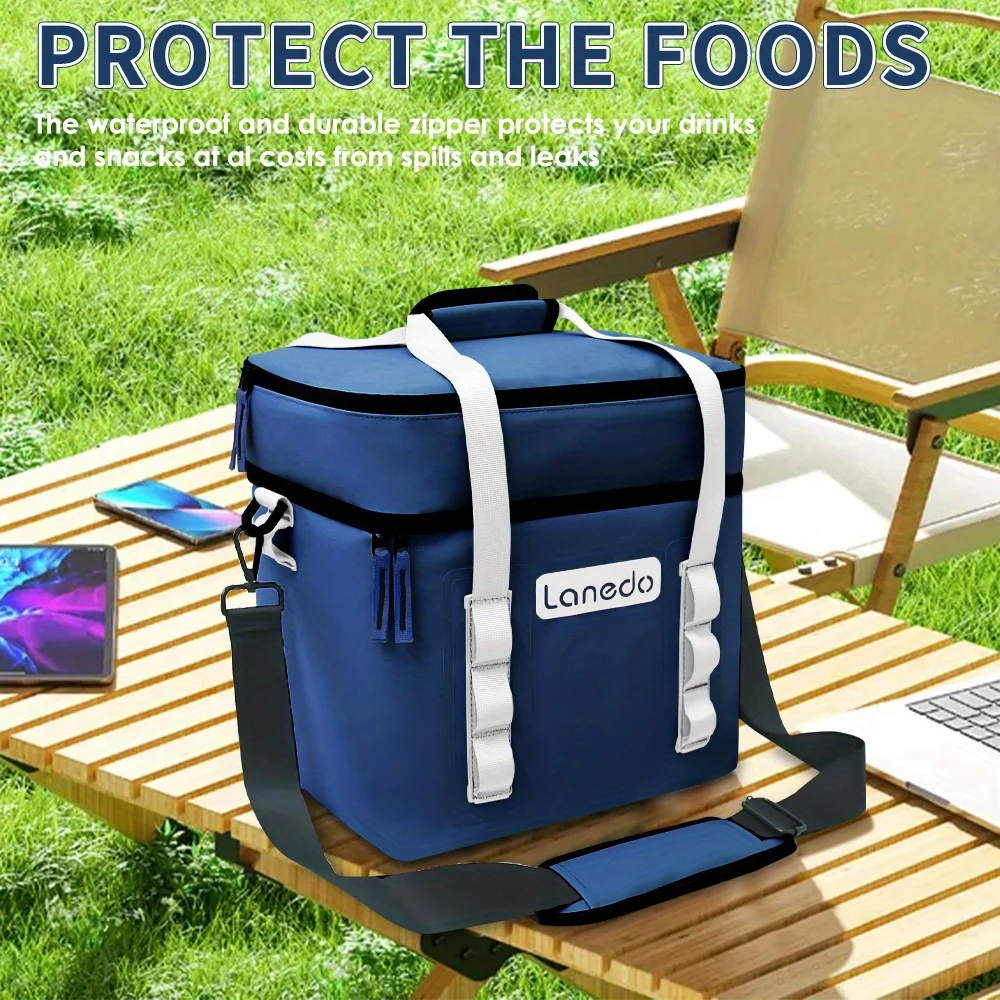 20/36 cans of insulated soft and cold lunch bag, foldable large leak proof camping bag, suitable for travel, camping, kayaking
20/36 cans of insulated soft and cold lunch bag, foldable large leak proof camping bag, suitable for travel, camping, kayaking