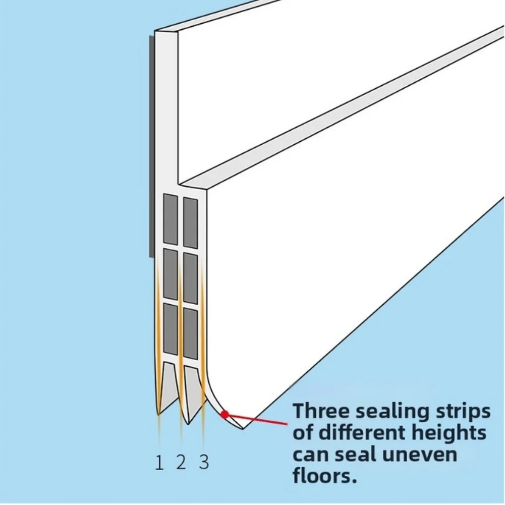 Door Bottom Seal Strip Soundproof Weatherproof Dustproof Insectproof TPE Self-Adhesive For Wooden Glass Metal Home Improvement
Door Bottom Seal Strip Soundproof Weatherproof Dustproof Insectproof TPE Self-Adhesive For Wooden Glass Metal Home Improvement