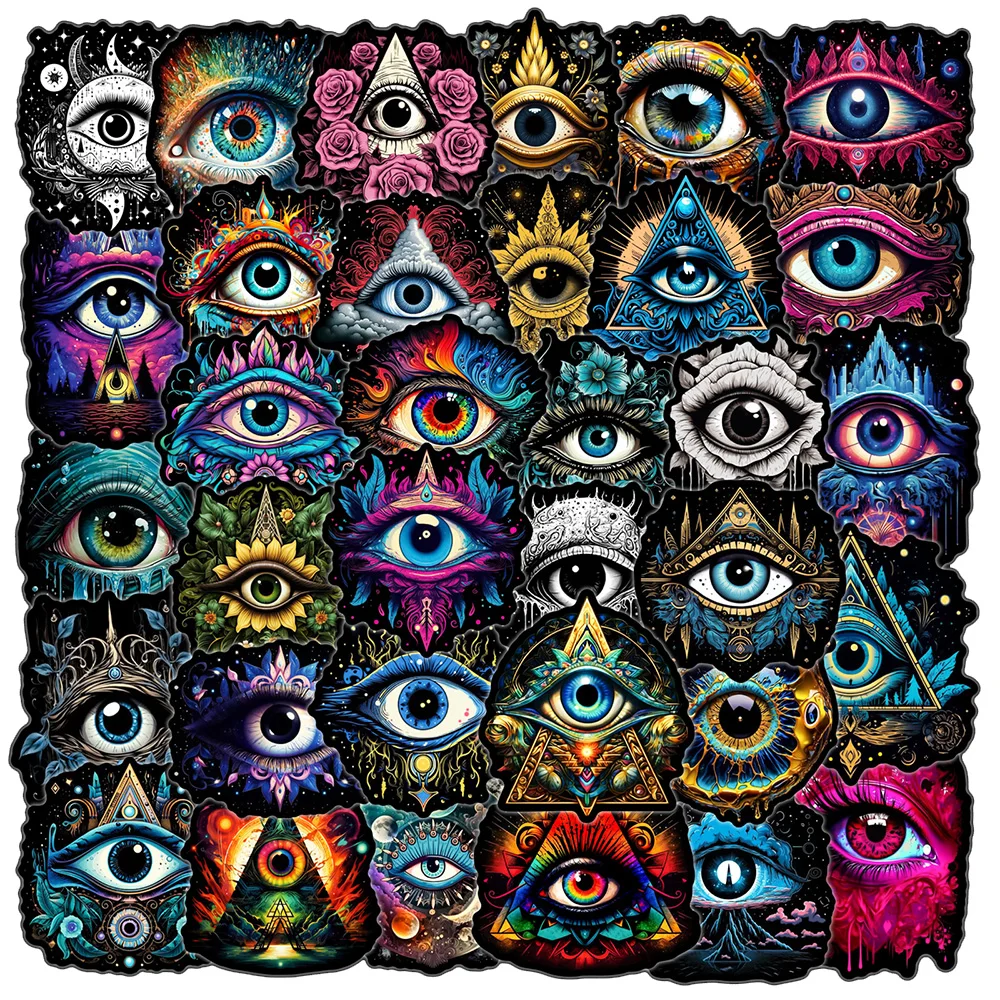 10/30/50pcs Retro Colorful Eye of God Stickers Vintage Aesthetic Art Graffiti Decals Decoration Phone Laptop Skateboard Sticker
10/30/50pcs Retro Colorful Eye of God Stickers Vintage Aesthetic Art Graffiti Decals Decoration Phone Laptop Skateboard Sticker
