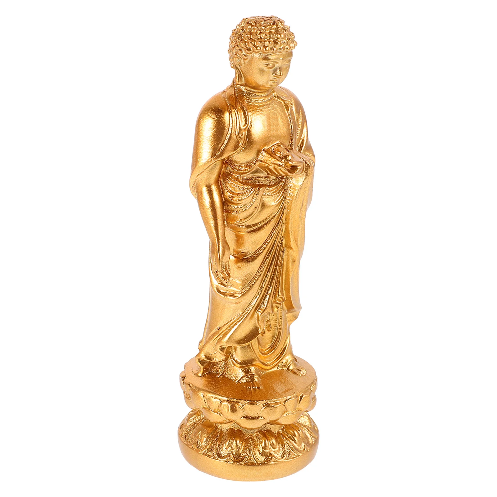 Golden Buddha Statue Resin Shakyamuni Sculpture Feng Shui Religious Decor Meditation Room Zen Garden Home Entryway
Golden Buddha Statue Resin Shakyamuni Sculpture Feng Shui Religious Decor Meditation Room Zen Garden Home Entryway