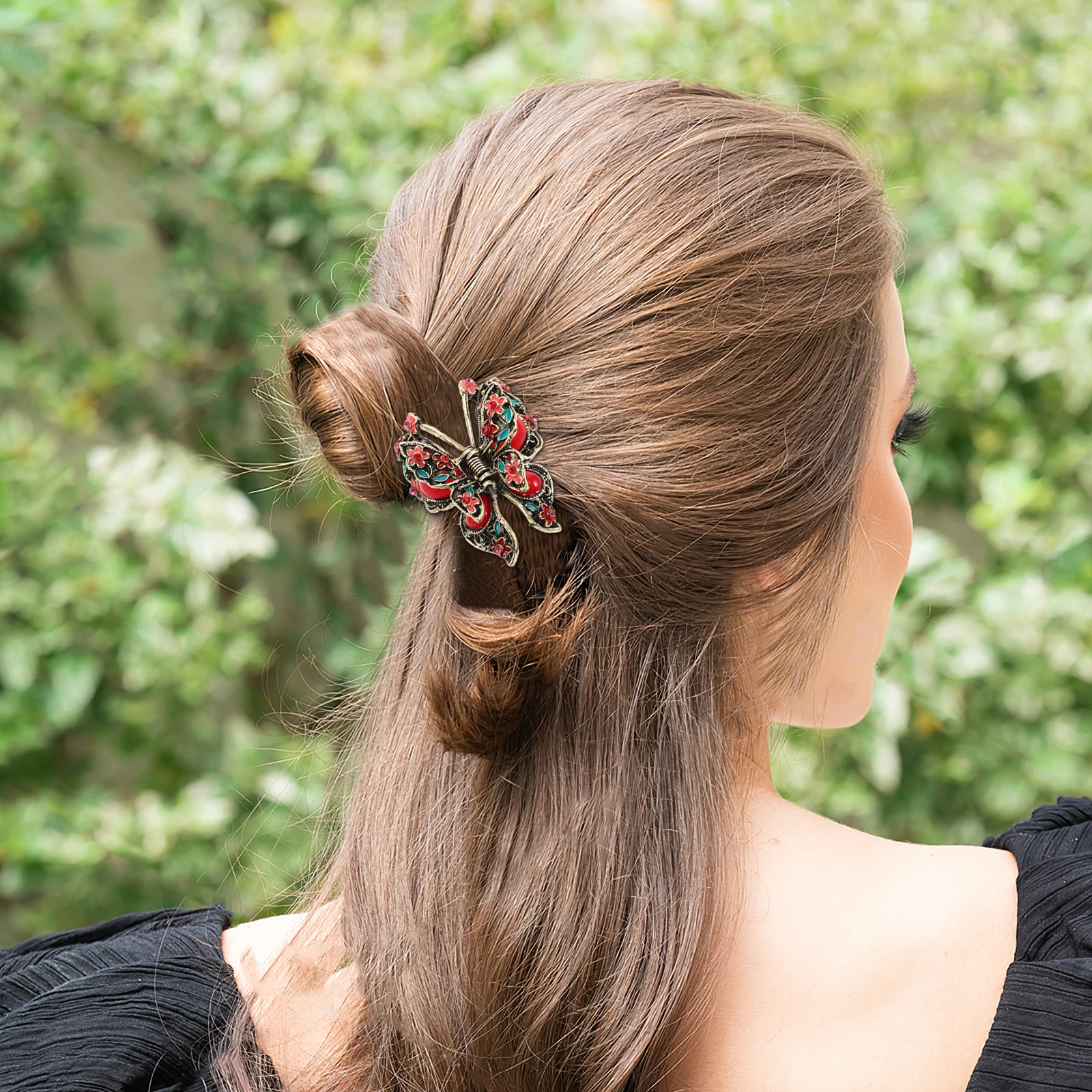 Rhinestone Butterfly Clip Vintage Claw Clip Strong Hold Non Slip Large Red For Women Girls Wedding Chignon Ponytail Styling
Rhinestone Butterfly Clip Vintage Claw Clip Strong Hold Non Slip Large Red For Women Girls Wedding Chignon Ponytail Styling