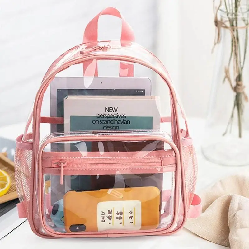 340D Women Backpack Transparent PVC Bag Female Fashion College Students Bookbag Travel Daypack for Teenager Girls
340D Women Backpack Transparent PVC Bag Female Fashion College Students Bookbag Travel Daypack for Teenager Girls
