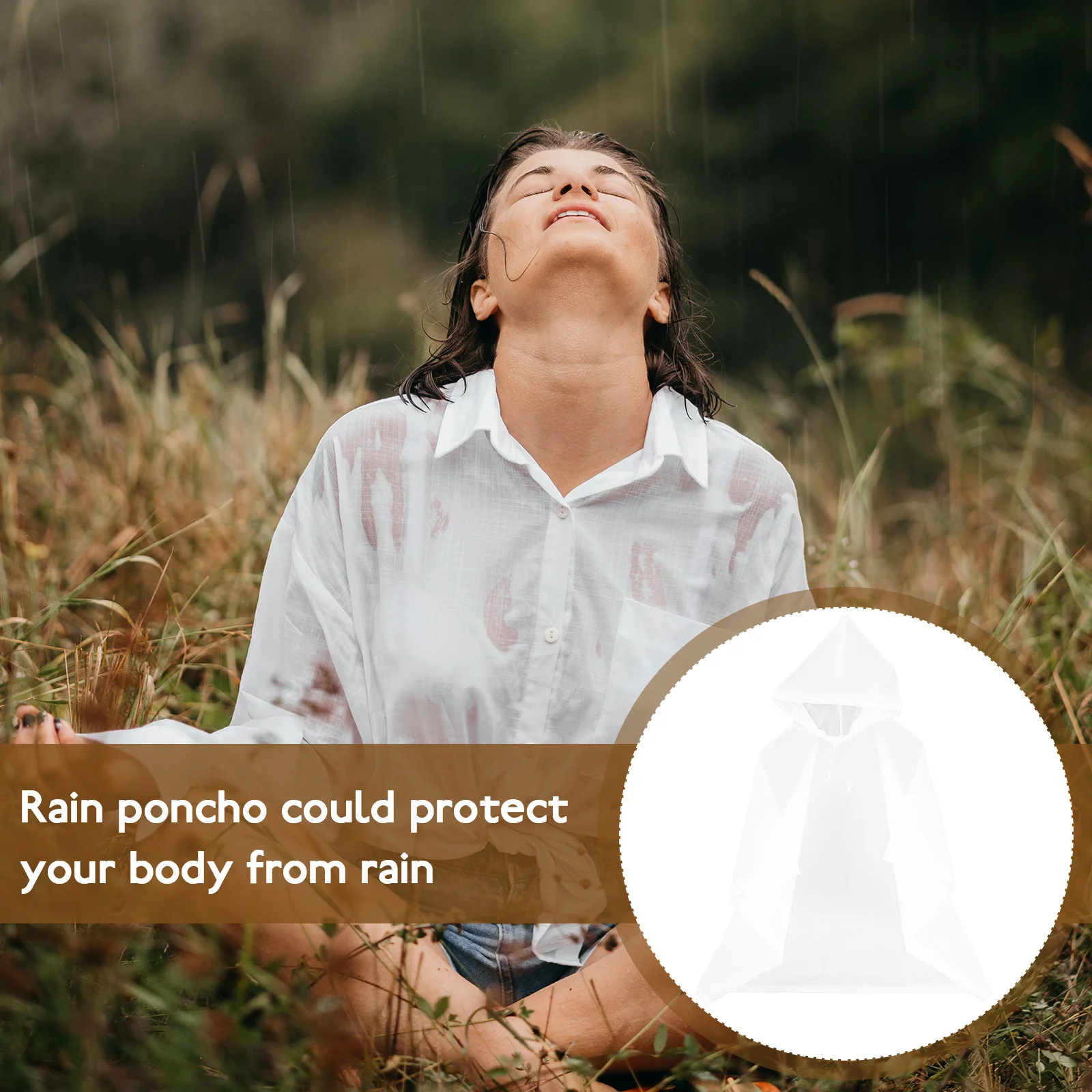 2 pcs White Rain Poncho Adult Hooded Raincoat for Hiking Camping Travel Lightweight Portable Reusable Ponchos Motorcycle Gear
2 pcs White Rain Poncho Adult Hooded Raincoat for Hiking Camping Travel Lightweight Portable Reusable Ponchos Motorcycle Gear