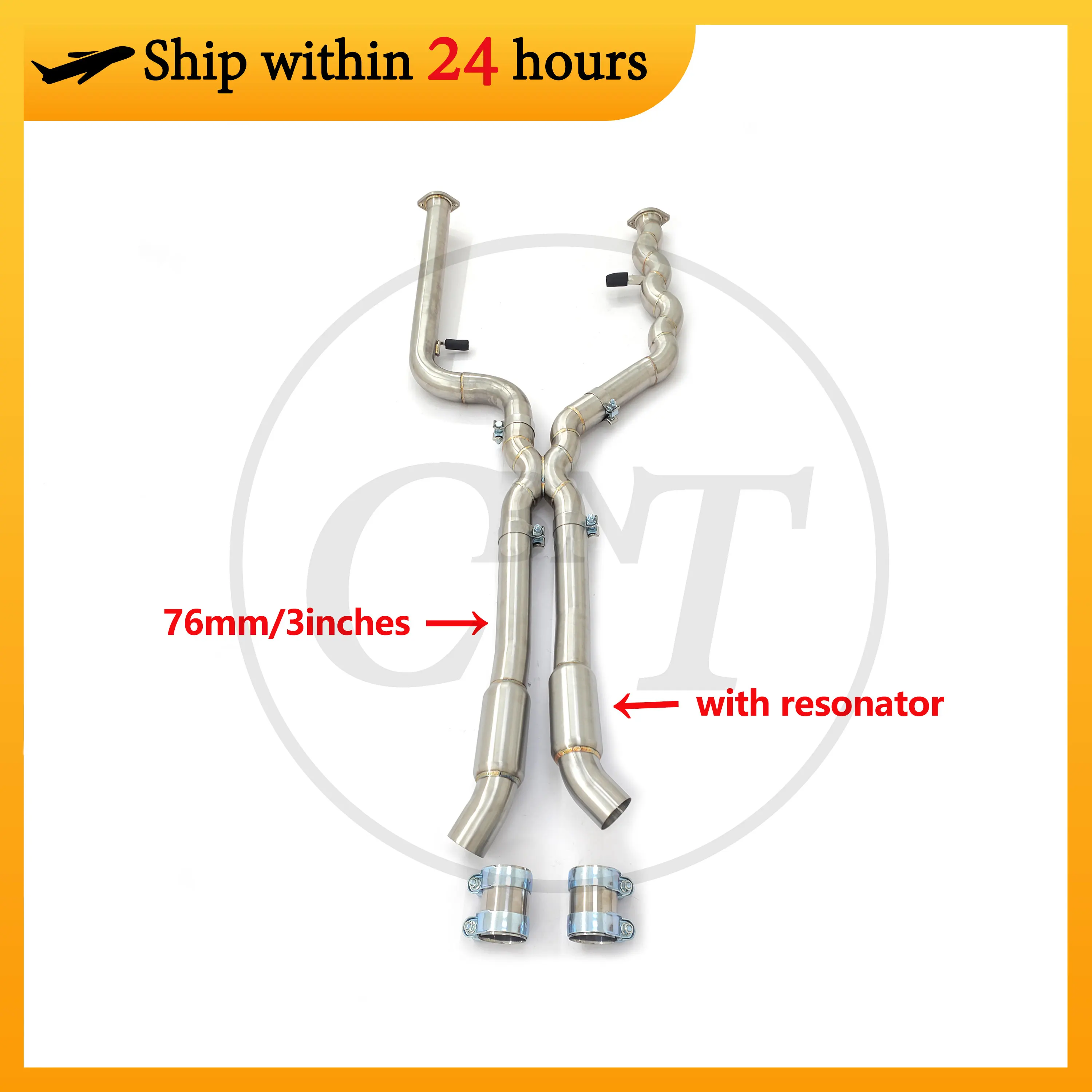 CBNT High Quality Equal Length Midpipe for BMW S58 M4 G82 M3 G80 M2 G87 3.0T Equal Length Mid Pipe With Resonator Exhaust Pipe
CBNT High Quality Equal Length Midpipe for BMW S58 M4 G82 M3 G80 M2 G87 3.0T Equal Length Mid Pipe With Resonator Exhaust Pipe