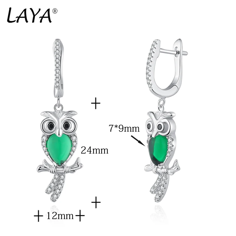LAYA Drop Earrings For Women Synthetic Green Crystal Owl Animal 100% 925 Sterling Silver Handmade Piercing Ear Fine Jewelry 2025
LAYA Drop Earrings For Women Synthetic Green Crystal Owl Animal 100% 925 Sterling Silver Handmade Piercing Ear Fine Jewelry 2025